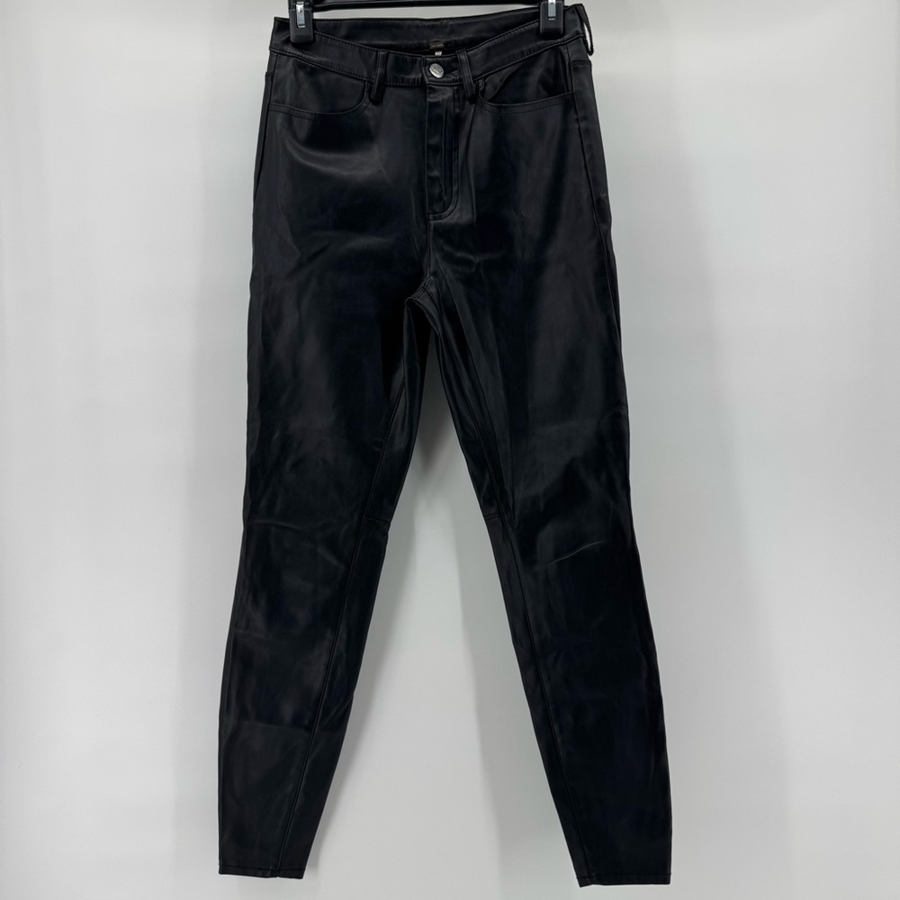 Free People Vegan Leather High Rise Pant Black Women's Sz 28 - Picture 4 of 13